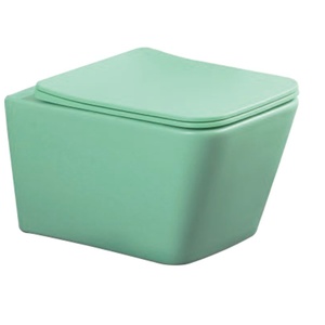 โถสุขภัณฑ์ติดผนังแบบซ่อนถังน้ำ ดีไซน์ทันสมัย สีสันสดใส ระบบกดน้ำแบบฝังผนัง - Product Image 4