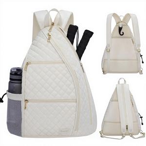 Bolsa de Raqueta de Pickleball y Tenis Unisex, Resistente al Agua, Portátil, Moderna, de Poliéster Acolchado, Tipo Bandolera - Product Image 1