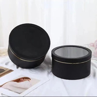 Boîte Cadeau Rigide Moderne en Matériaux Recyclés pour Fruits, Fleurs et Bougies, avec Poignée, Fermeture Magnétique et Fenêtre Transparente pour Présentation