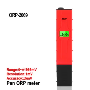 100% Nieuwe Merk ORP-2069 LCD Digitale Type Rode Pen Tester Water Hoeveelheid Zwembad Tester ORP Meter met achtergrondverlichting