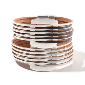 Friendship <b>Leather</b> <b>Bracelet</b> Professional Private Label Jewelry Crushed Opal Inlay Holiday Gift for Women Certified Color Time - Product Image 1
