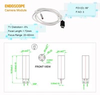 Module de caméra endoscopique industrielle tout-en-un USB avec capteur VGA 0,3 MP de diamètre 3,9 mm