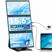 Monitores LCD de Proveedores Verificados, Fábrica de Monitores, Acepta Personalización OEM, Monitor para Juegos Plegable y Portátil de 15.6 Pulgadas IPS Tipo C