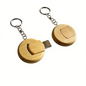 Memoria USB Giratoria de Madera con Llavero, Personalizable con Logotipo, para Regalo Empresarial, Ecológica - Product Image 3