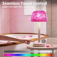 Lampe de table projecteur d'ondes océaniques RGB à LED, sans fil, rechargeable par USB, avec contrôle tactile et intensité réglable, effet vague d'eau