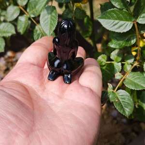 En gros 5.5cm Cristal Naturel Mère Terre Sculpture Obsidienne Noire <span class=keywords><strong>Gaia</strong></span> Déesse Sculpture pour la Décoration - Product Image 4