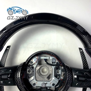 Volante in Fibra di Carbonio con LED per BMW Serie G20 G30, in Pelle Traforata con Cuciture Tricolore <span class=keywords><strong>M</strong></span> e Finiture in Carbonio per Corse - Product Image 4