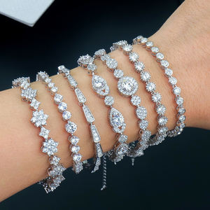 Pulsera de tenis de lujo al por mayor de plata de ley 925 con moissanita VVS de 3 mm, estilo brillante y engastado, para mujer y hombre, joyería fina, regalo para fiesta - Product Image 3