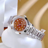 Montre chronographe Turck 38 mm automatique mécanique en acier inoxydable avec verre saphir pour homme et femme, luxe, mode, aiguilles analogiques