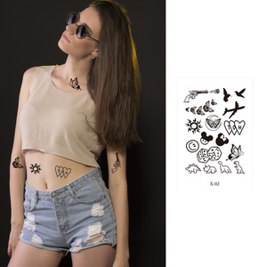 Autocollant de tatouage temporaire de dessin animé, transfert à l'eau, semi-permanent, pour le corps, pour filles, enfants, fêtes, usage professionnel, festivals - Product Image 1