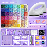 Kit de perles à fusionner avec stylo chauffant, 24-192 couleurs vives, ensemble complet de perles Perler, 8 options, stylo à perles amélioré, jouet éducatif pour loisirs créatifs DIY