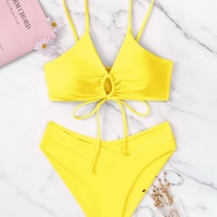 Ensemble de maillot de bain bikini 2 pièces push-up avec jupe et micro-string pour femme, grande taille, séchage rapide et respirant