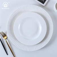 Assiette ronde en porcelaine blanche, vente en gros, Service de vaisselle, vente en gros