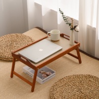 Plateau de service pliable en bois massif Honvidora, écologique et durable, 4 styles pour organiser les collations, les boissons et les aliments