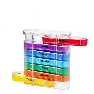 Ready to Ship Weekly Hot Sale <b>Pill</b> Box Storage Organizer 7 Day Medication 28 Compartments <b>Container</b> <b>Pill</b> Box - Product Image 1