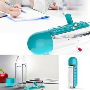 7 Daily Box Water Cup Case Capsule Organizer Plastic Pill <b>Bottle</b> Screen Printing Red <b>Pink</b> Yellow Easy Open End Yh - Product Image 3