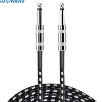 Câble audio pour guitare à angle de 90 degrés, tressé en nylon, jack 6,35 mm, câble auxiliaire pour guitare électrique, mixeur, amplificateur