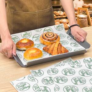 Customizable Grease Proof Biodegradable Eco-Friendly Recyclable PE Coated Wrapping Baking <b>Paper</b> for Cake Bread Bagel Food - Product Image 1