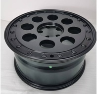 S3-00010 17-22 Ruedas de Aluminio Forjado para Ford Bronco, Diseño Circular Negro Mate Personalizado con Orificio Profundo, Estándar DOT