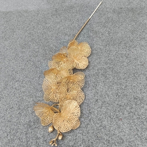 Hoa Vàng Nhân Tạo Nhựa Hoa Lan Vàng Cho Đám Cưới Giáng Sinh Trang Trí - Product Image 4