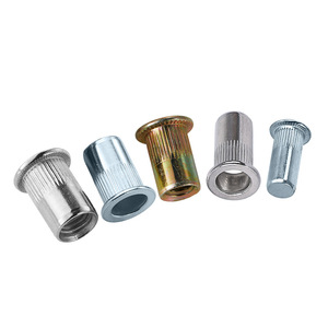 Rivets à tête plate zingués M3-M12 de l'usine Bibo Yaente |   Écrous à sertir moletés à tête plate en acier inoxydable 304 - Product Image 5