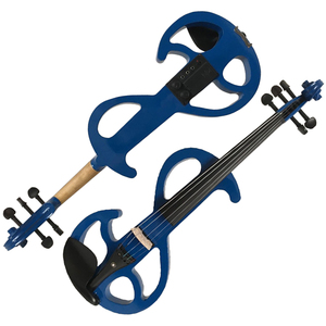 Precio al por Mayor, Violín Eléctrico Aiersi de 5 Cuerdas Hecho a Medida, Color Azul, Violines Eléctricos Sólidos, Instrumentos de Cuerda en Venta - Product Image 5