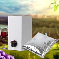 Sac en boîte (BIB) en plastique aseptique personnalisé de 3L, 5L, 10L, 15L pour le stockage alimentaire, le café, le vin, le sirop, le jus, l'eau et les liquides, avec distributeur à valve Vitop