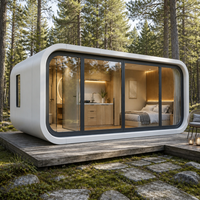 Maison mobile préfabriquée modulaire en structure acier, moderne, luxueuse, imperméable, ignifuge, à assemblage rapide, personnalisable avec dessin 3D CAO