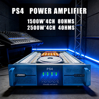 Amplificateur de puissance professionnel 4 canaux en aluminium PS4 1500W avec garantie d'un an pour systèmes de son surround pour DJ et scène