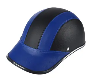 Boné De Beisebol Impermeável Meio Capacete Bicicleta Elétrica Scooter Ciclismo Motocicleta Couro Capacete Protetor