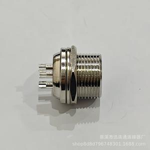 Conector de Aviación GX16 F2 de 2 y 10 Pines, Conector Pasante de Pared, Aleación de Zinc, Niquelado, Contacto de Cobre Plateado - Product Image 3