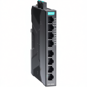 Commutateur géré sur rail DIN Moxa SDS-3008, 8 ports IEEE 802.3 8x1000Mbps RJ45, dispositif de réseau d'entreprise - Product Image 2