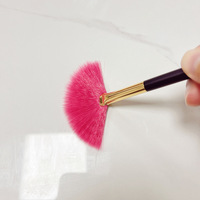 Rozen Groothandel Zachte Single Fan Multi-Use Masker Zuur Applicator Make-Up Brush Voor Glycolschil Masques Chemische Schil Borstel