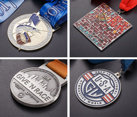 Vente en gros médaille de nickel design personnalisé votre LOGO sport médaille en métal 3D en alliage de zinc