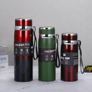Thermos isotherme à double paroi de grande capacité 1L personnalisé en acier inoxydable 316, gourde de voyage portable pour le sport - Product Image 2