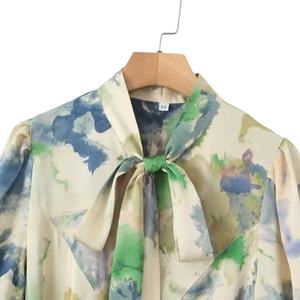 Vestido Casual de Primavera para Mujer, Estampado Retro, Estilo Bohemio, Vestido Camisero de Manga Larga con Botones - Product Image 3