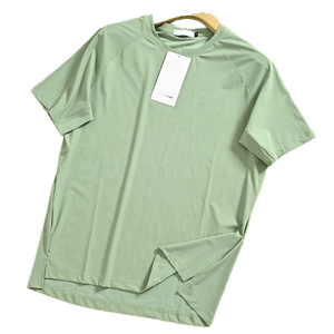 Hoge Kwaliteit Designer Kleding Comfortabele Lulu Heren Groene Korte Mouw Truien Voor Zomer Custom Logo T-Shirt Voor Hardlopen - Product Image 1
