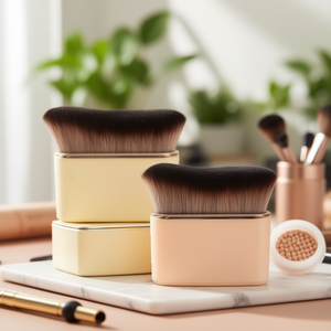 Lot de 2 pinceaux de maquillage et de bronzage pour le corps, format voyage, pour poudres en vrac - Product Image 1