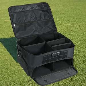 Organisateur de coffre de golf pouvant contenir 2 paires de chaussures avec rangement en té/balle/gant Casier de <span class=keywords><strong>voiture</strong></span> de golf étanche avec compartiments ventilés - Product Image 1