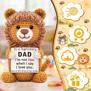 Peluche Le Roi Lion faite main au crochet avec une carte inspirante - Un cadeau parfait <span class=keywords><strong>pour</strong></span> montrer votre amour à votre famille et vos amis - Product Image 6