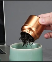 Vente en gros directe d'usine de 52*58mm de titane de qualité alimentaire en alliage d'aluminium pour le thé et les poudres de matcha conteneur de stockage de thé