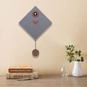 Reloj de cuco personalizado Infinity Time, reloj de cuco minimalista de Alemania, reloj de pájaro que <span class=keywords><strong>canta</strong></span> para dormitorio, gris - Product Image 4