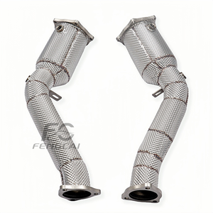 Tubería de Escape OEM SS304 con Protección Térmica para Porsche Cayenne 958 Turbo 4.8T 2011-2017, Tubos de Escape Deportivos de Alto Flujo - Product Image 6