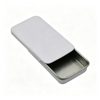 Boîte en fer blanc rectangulaire miniature personnalisée OEM avec couvercle coulissant pour Noël, bonbons, chocolats, biscuits, cadeaux, vente en gros, usine certifiée SedEx