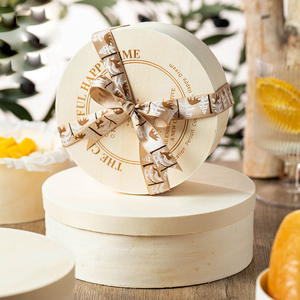 Nhà Máy Trực Tiếp Bán Biểu Tượng Tùy Chỉnh Gỗ Phô Mai Hộp Tròn Bánh Dùng Một Lần Ăn Trưa Phô Mai Platter Giáng Sinh Container Thực Phẩm - Product Image 2