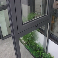 Ventana Abatible de Aleación de Aluminio de Primera Calidad, Doble Acristalamiento, Aislamiento Térmico, Insonorizada, Eficiente Energéticamente, con Certificación Energy Star