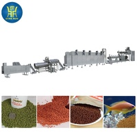 Nouvelle machine d'extrusion à double vis automatique en acier inoxydable haute efficacité pour la fabrication de granulés d'aliments pour poissons, capacité de production de granulés coulants et flottants