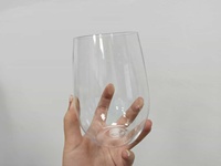 Lot de 50 verres à vin sans pied en PET, personnalisables avec logo, 16 oz, durables, légers, incassables, réutilisables pour mariages et fêtes, faible MOQ