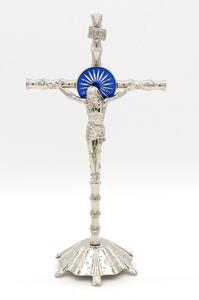 Croce cattolica cristiana da 22 cm decorata con un nodo di bambù a forma di laser brillante per esorcismo, ornamento artigianale per casa e ufficio - Product Image 4