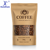 Sacs en plastique personnalisés avec logo imprimé pour emballage de café, avec fenêtre transparente, haute barrière, pour stockage alimentaire et bonbons